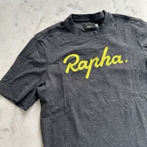Rapha Logo Shirt‎ Women's Small gray/yellow Embroidered Athlesiure Cycling $60